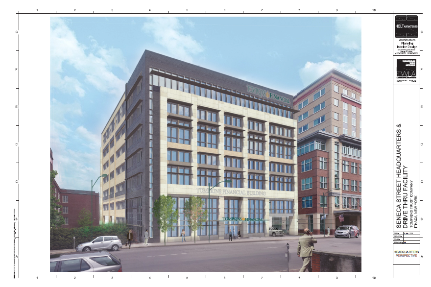Tompkins Financial applies for tax breaks for new Ithaca HQ