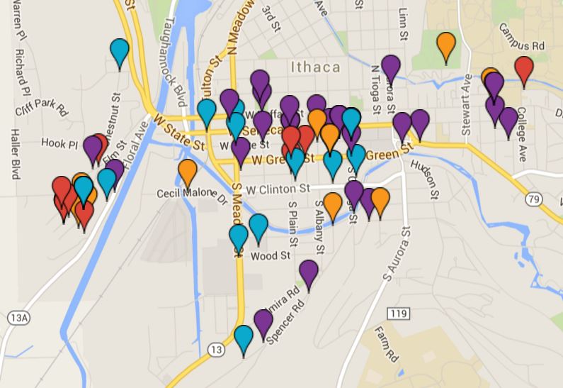 How bad is violent crime in West Village compared to the rest of Ithaca?