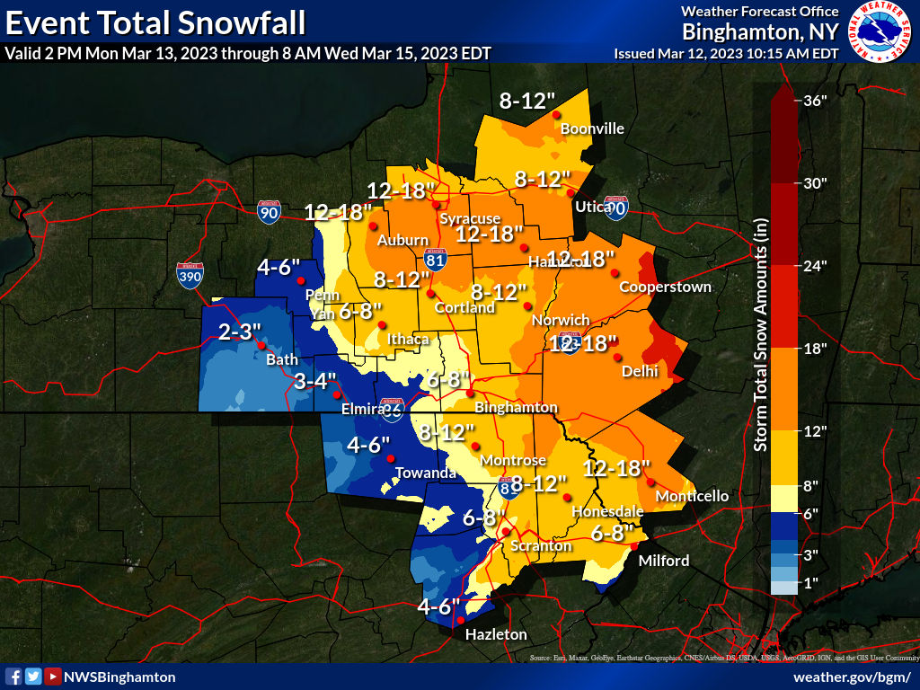 Weather: Nor'Easter to bring heavy snow Monday night and Tuesday - The ...